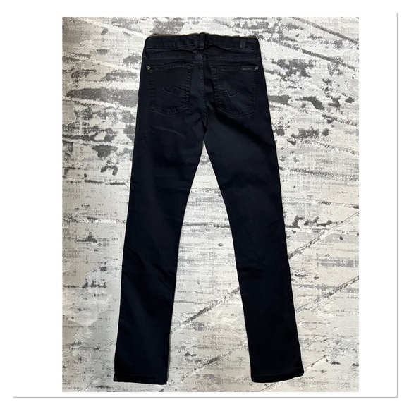 7 FOR ALL MANKIND Black "Kimmy" Straight Leg Jeans - Picture 3 of 12
